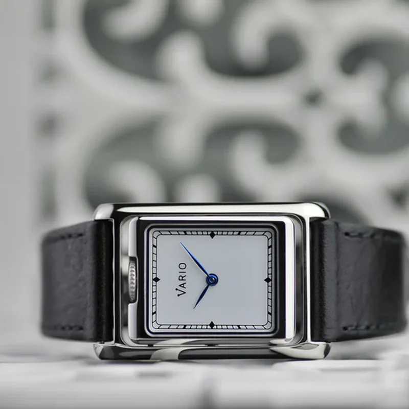 Thumb Vario VERSA Reversible Dual Time Gunmetal-White Watch