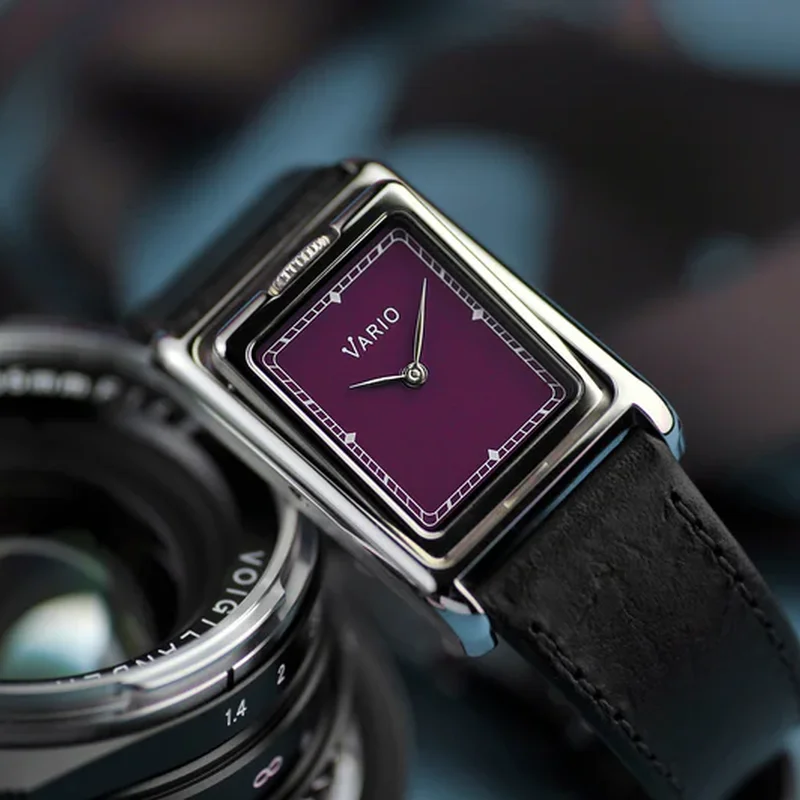 Thumb Vario VERSA Reversible Dual Time Gunmetal-Purple Watch