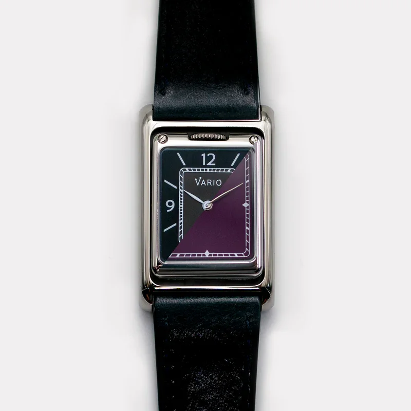 Thumb Vario VERSA Reversible Dual Time Gunmetal-Purple Watch