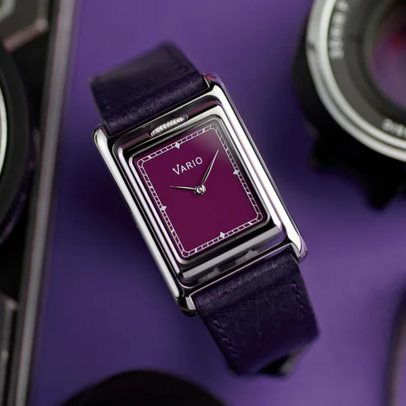 Thumb Vario VERSA Reversible Dual Time Gunmetal-Purple Watch