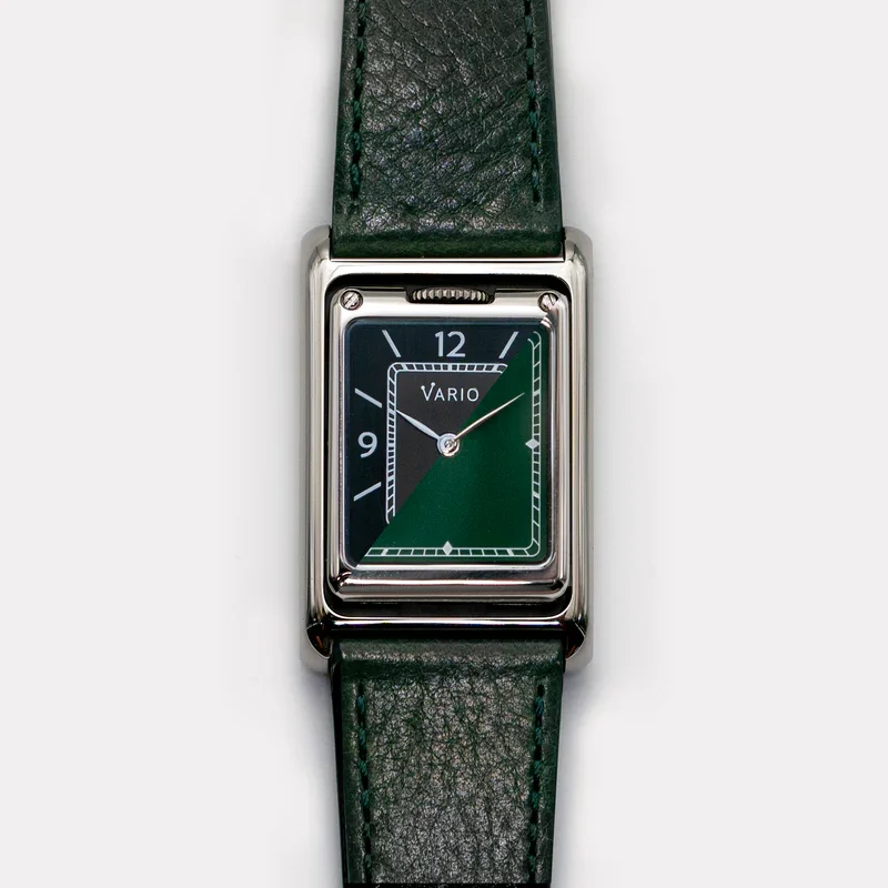 Vario VERSA Reversible Dual Time Gunmetal-Green Watch