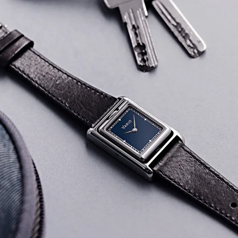 Thumb Vario VERSA Reversible Dual Time Gunmetal-Blue Watch