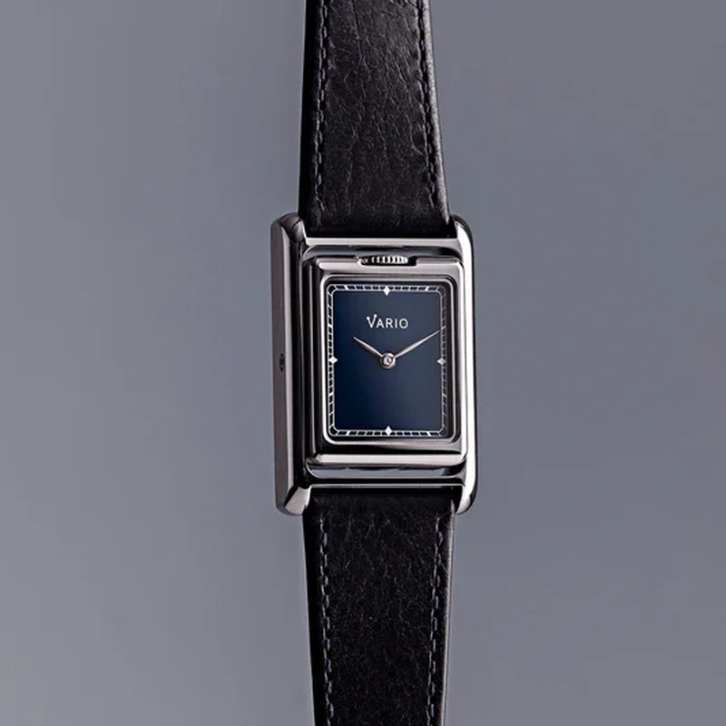 Thumb Vario VERSA Reversible Dual Time Gunmetal-Blue Watch