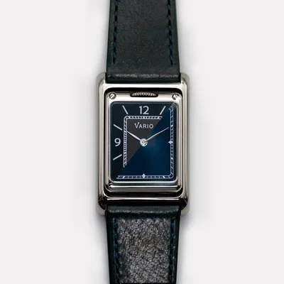 Vario VERSA Reversible Dual Time Gunmetal-Blue Watch