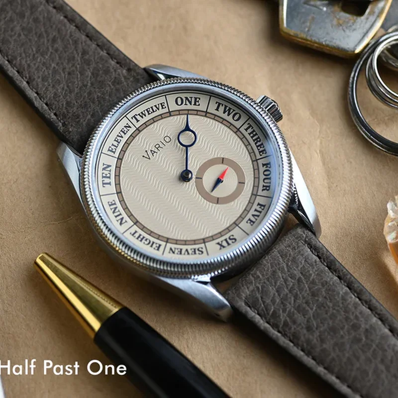 Thumb Vario NAVI Single Hand Sand Beige Small Seconds Compass