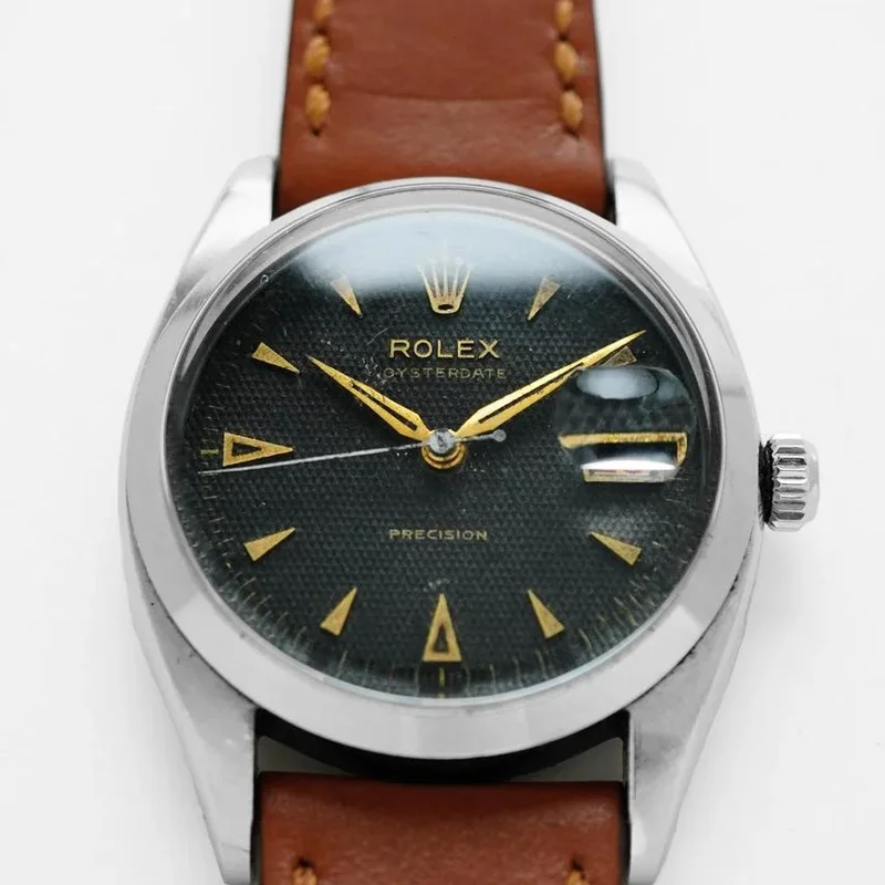 Rolex Oysterdate Precision Waffle Black Dial