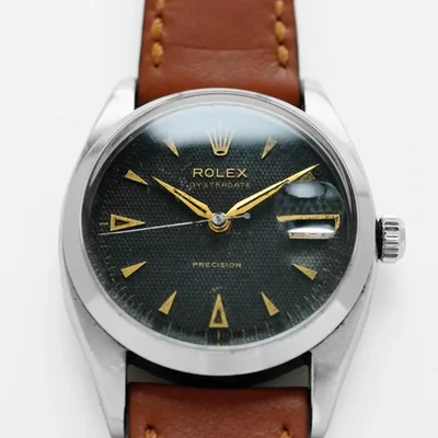 Rolex Oysterdate Precision Waffle Black Dial