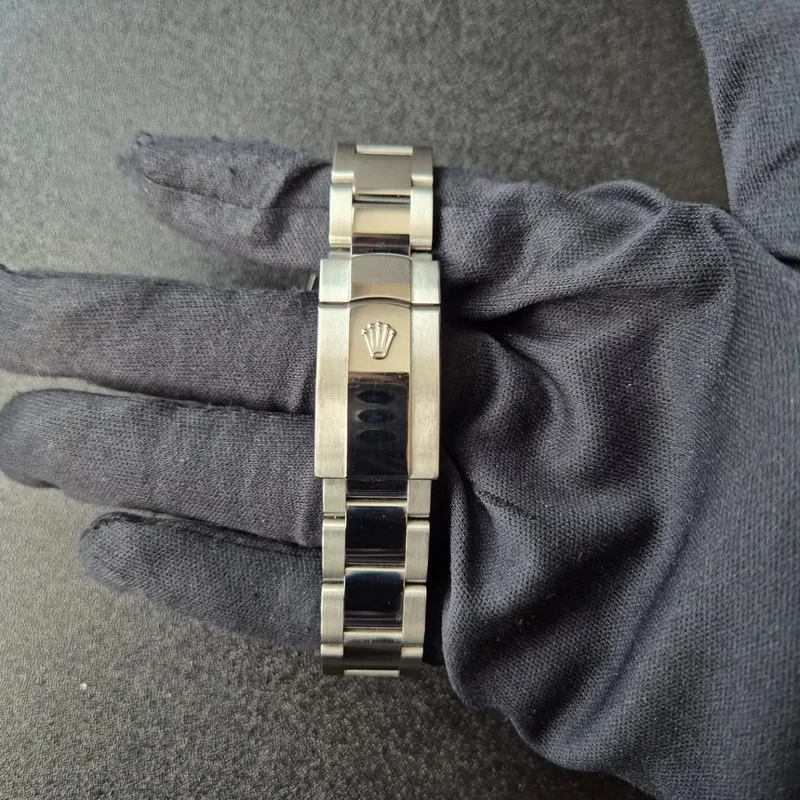 Thumb Datejust 41 Stainless Steel Smooth / Oyster / Green - Fluted