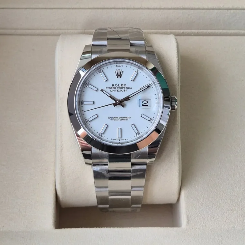 Datejust 41 Stainless Steel Smooth / Oyster / White