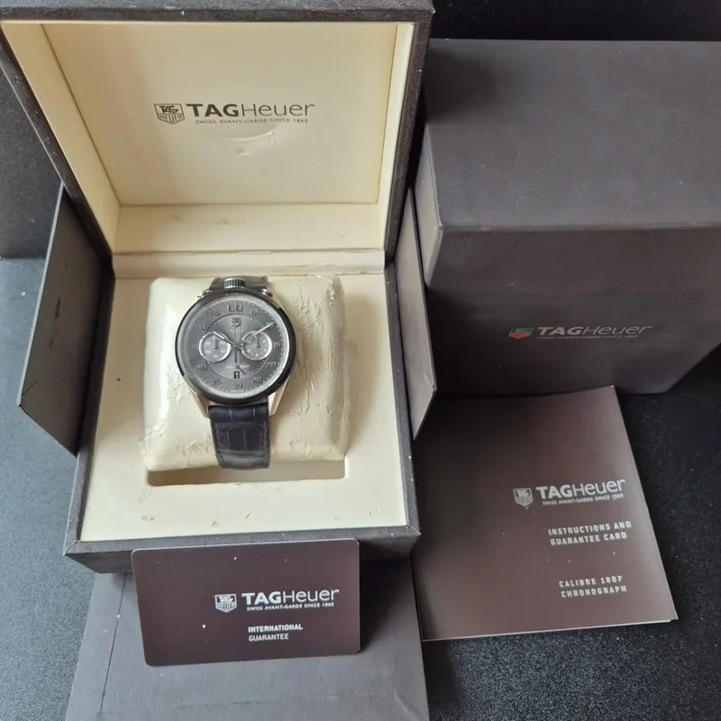 Thumb Carrera Calibre 1887 45 Bullhead Stainless Steel / Titanium / Black / Alligator