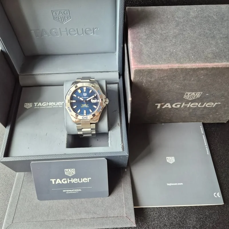 Thumb Aquracer 300M Calibre 5 43 Stainless Steel / Blue / Bracelet
