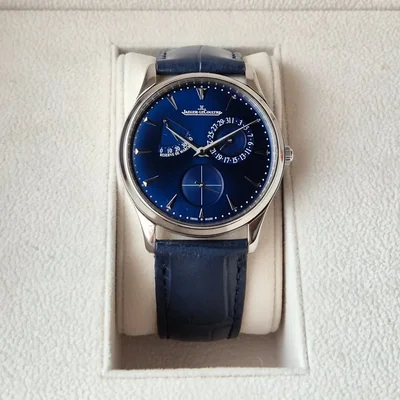 Master Ultra Thin Réserve de Marche Stainless Steel / Blue / Alligator