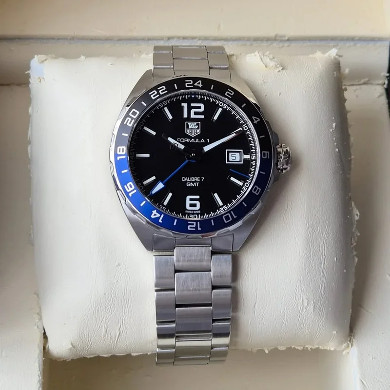 Formula 1 Calibre 7 GMT 41 Stainless Steel / Black / Bracelet