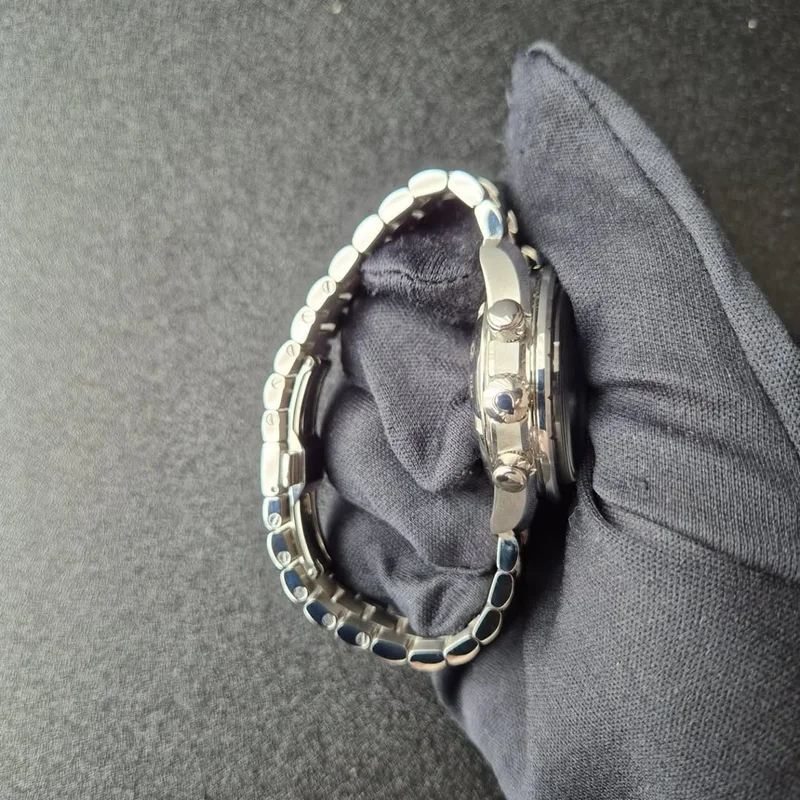 Thumb Speedmaster Co-Axial 38 Stainless Steel / Blue / Bracelet