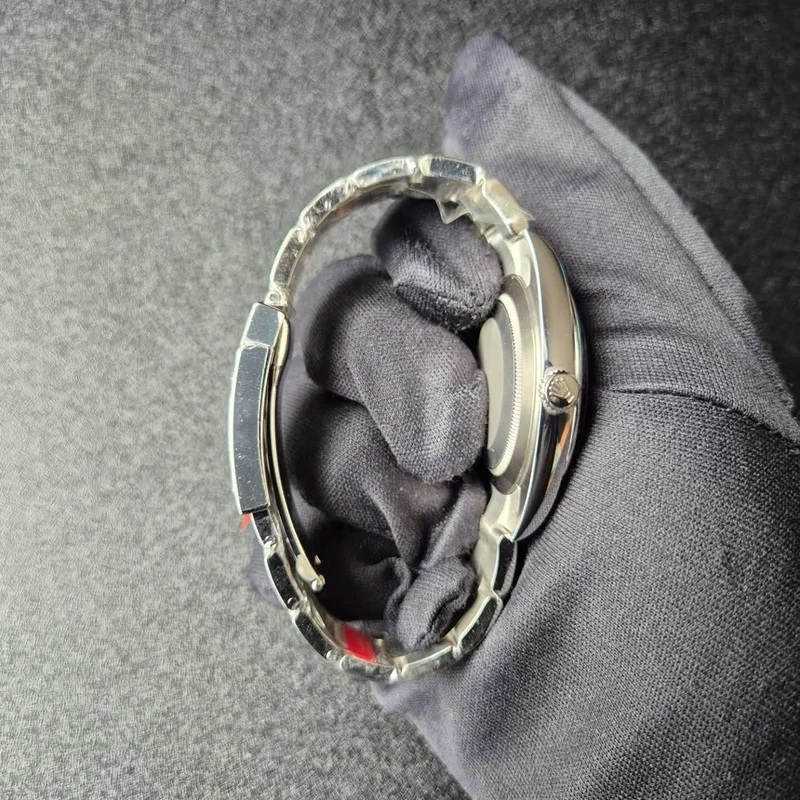 Thumb Datejust 41 Stainless Steel Smooth / Oyster / Green - Fluted