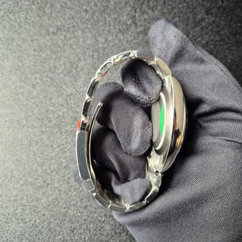 Thumb Datejust 41 Stainless Steel Smooth / Oyster / Green - Fluted