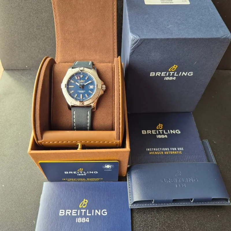 Thumb Avenger Automatic 43 Stainless Steel / Blue / Military / Folding