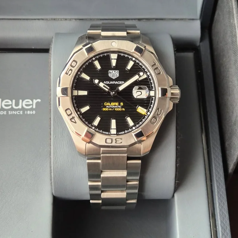 Aquaracer 300M Calibre 5 41 Stainless Steel / Black / Steel
