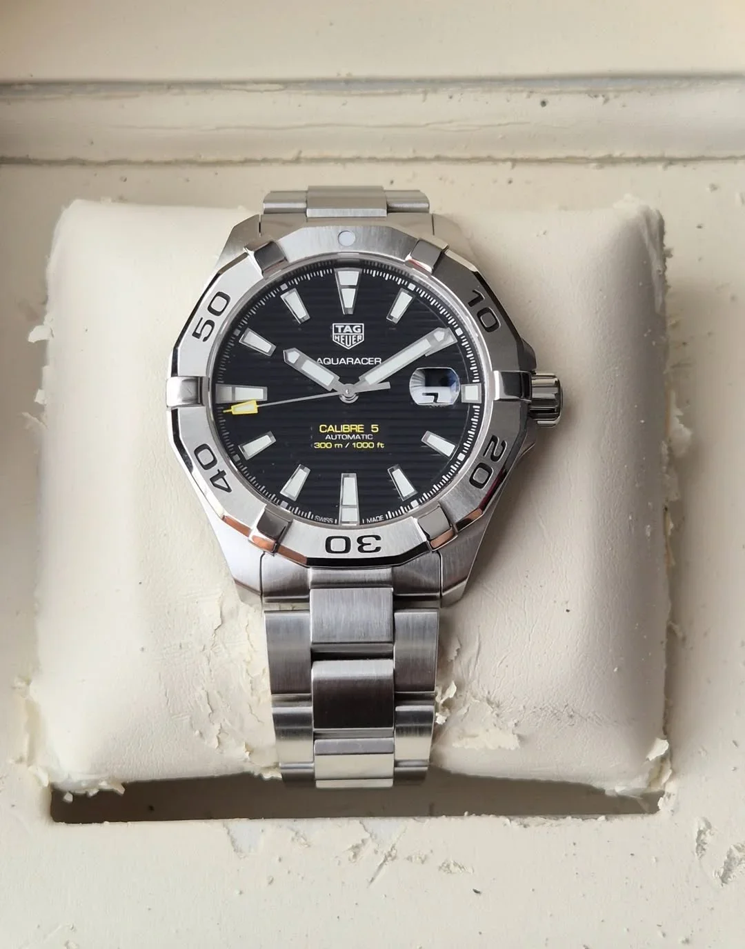 Aquaracer 300M Calibre 5 41 Stainless Steel / Black / Steel