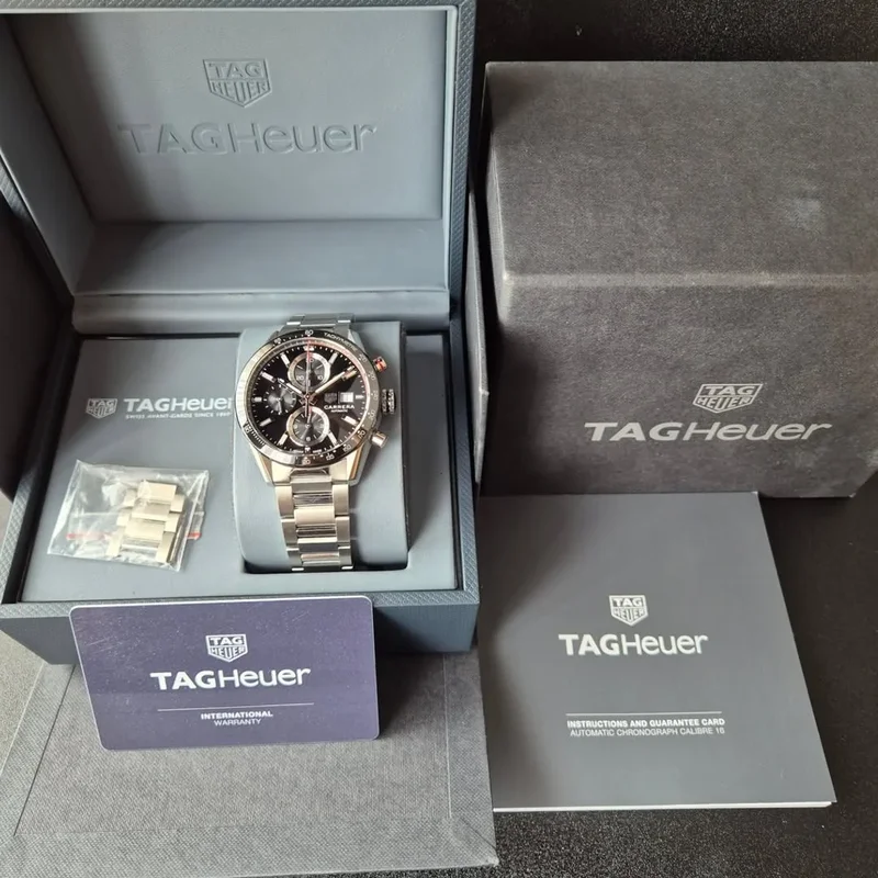Thumb Carrera Calibre 16 41 Stainless Steel / Black / Bracelet
