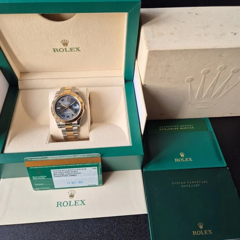 Thumb Datejust II Rolesor Slate Roman