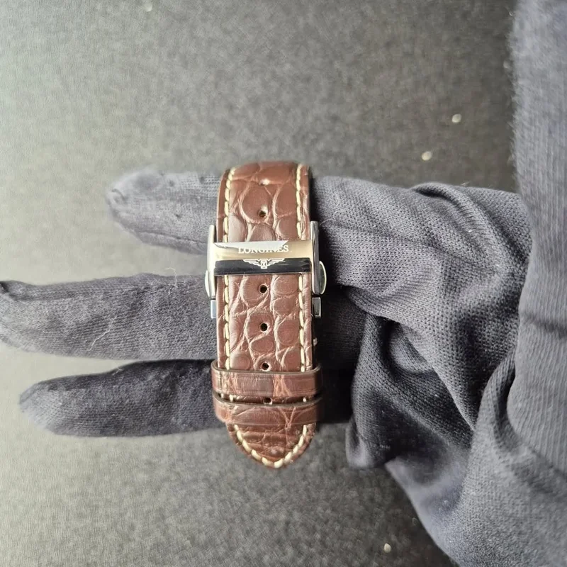 Thumb Master Collection 40 Date Stainless Steel / Silver-Arabic / Alligator