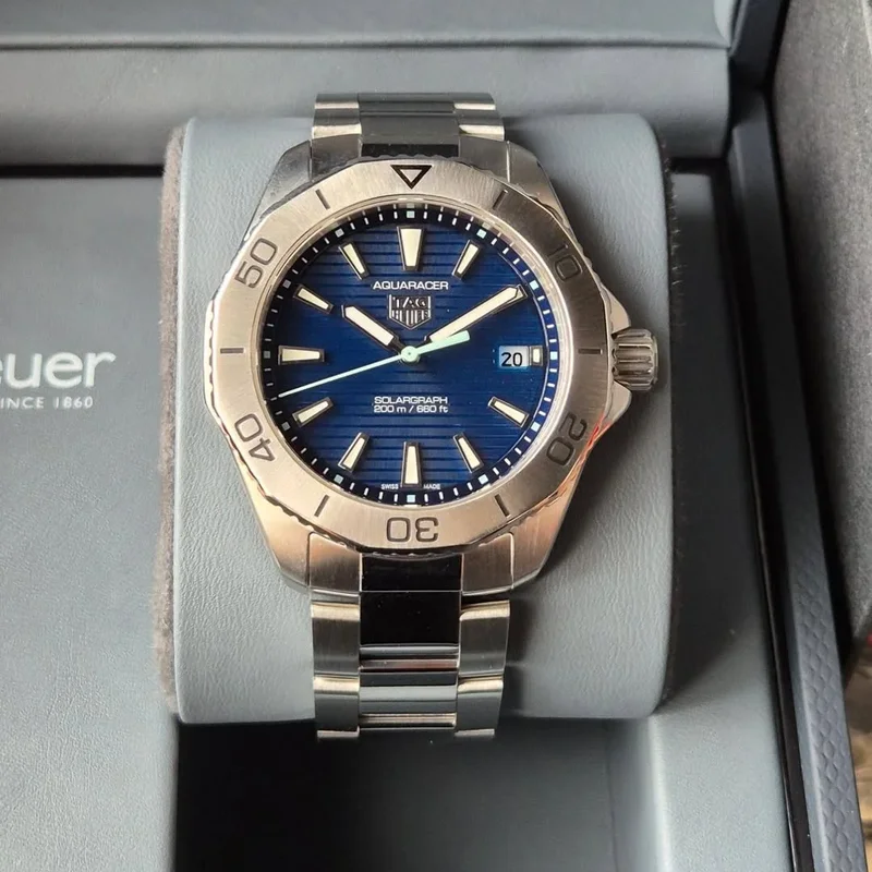 Aquaracer Professional 200 Solargraph 40 Stainless Steel / Blue
