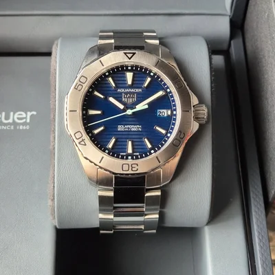 Aquaracer Professional 200 Solargraph 40 Stainless Steel / Blue