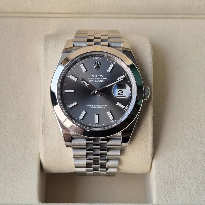 Datejust 41 Stainless Steel Smooth / Jubilee / Dark Rhodium