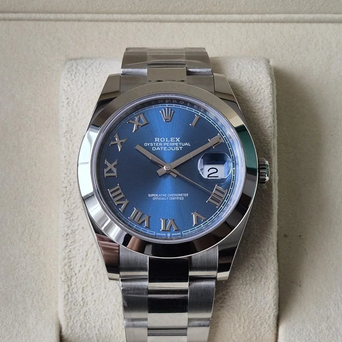 Datejust 41 Stainless Steel Smooth / Blue - Roman / Oyster