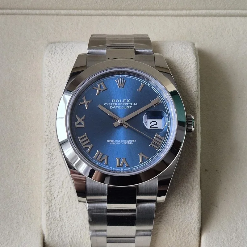 Datejust 41 Stainless Steel Smooth / Blue - Roman / Oyster