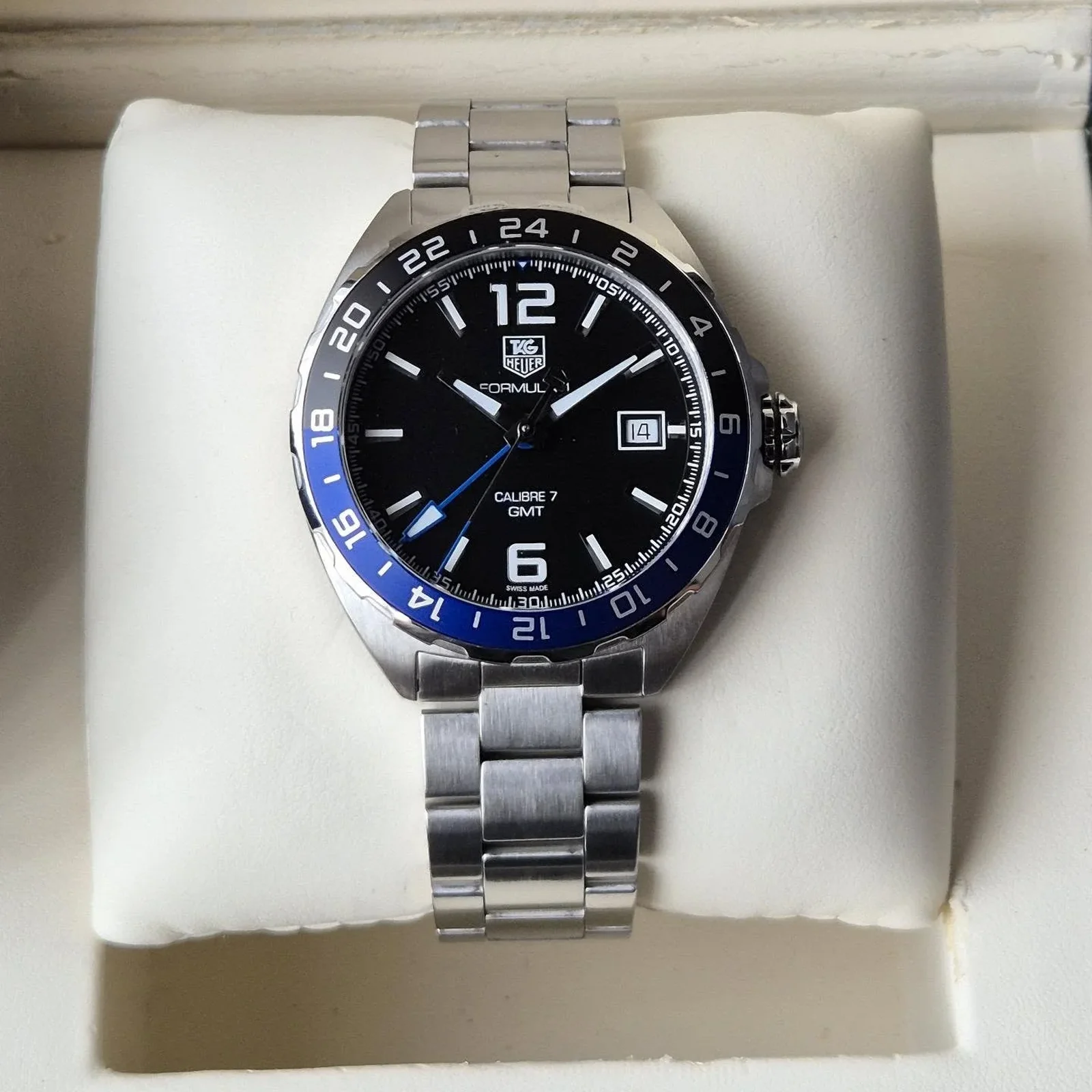 Formula 1 Calibre 7 GMT 41 Stainless Steel / Black / Bracelet