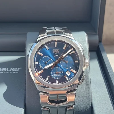 Link Calibre 17 / Blue / Stainless Steel