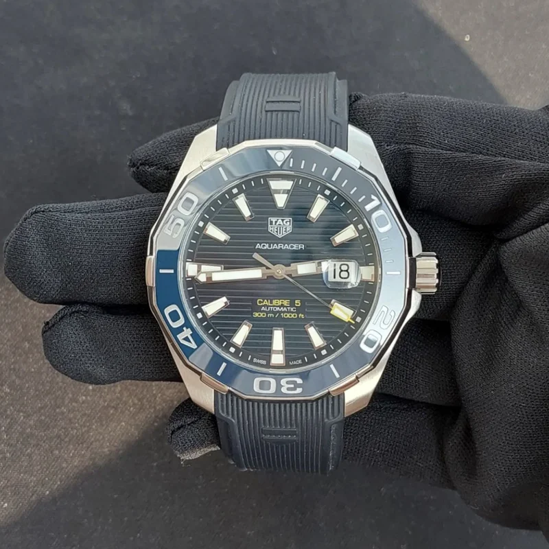 Aquaracer 300M Calibre 5 43 Stainless Steel / Blue / Steel