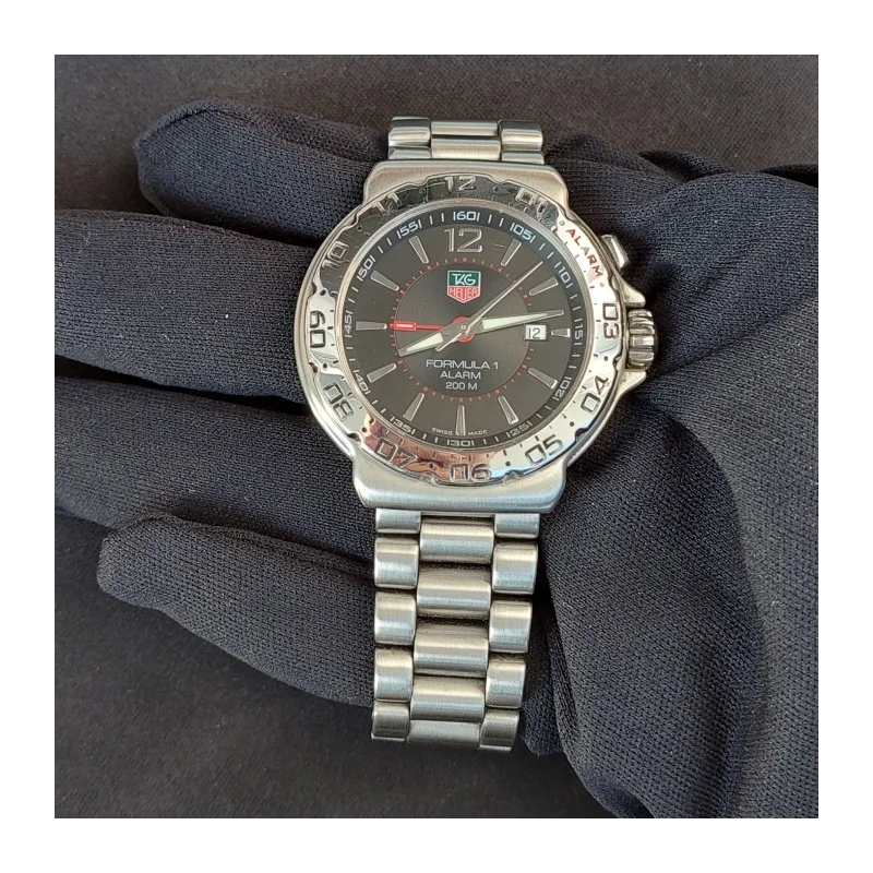 Thumb Formula 1 Quartz Alarm 41 Stainless Steel / Black / Bracelet