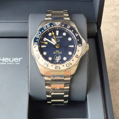 Aquaracer Professional 300 GMT Stainless Steel / Blue / Bracelet