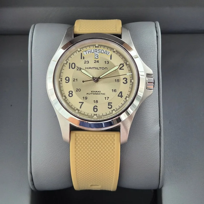 Thumb Khaki Field King Auto 40 Stainless Steel / Beige