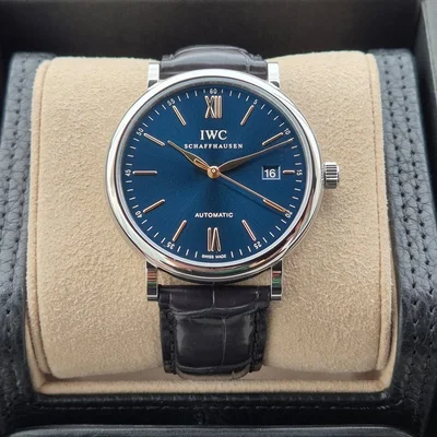 Portofino Automatic Stainless Steel / Blue / Alligator