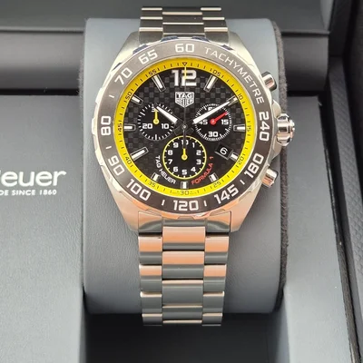 Formula 1 Chronograph Quartz Stainless Steel / Carbon - Yellow / Bracelet