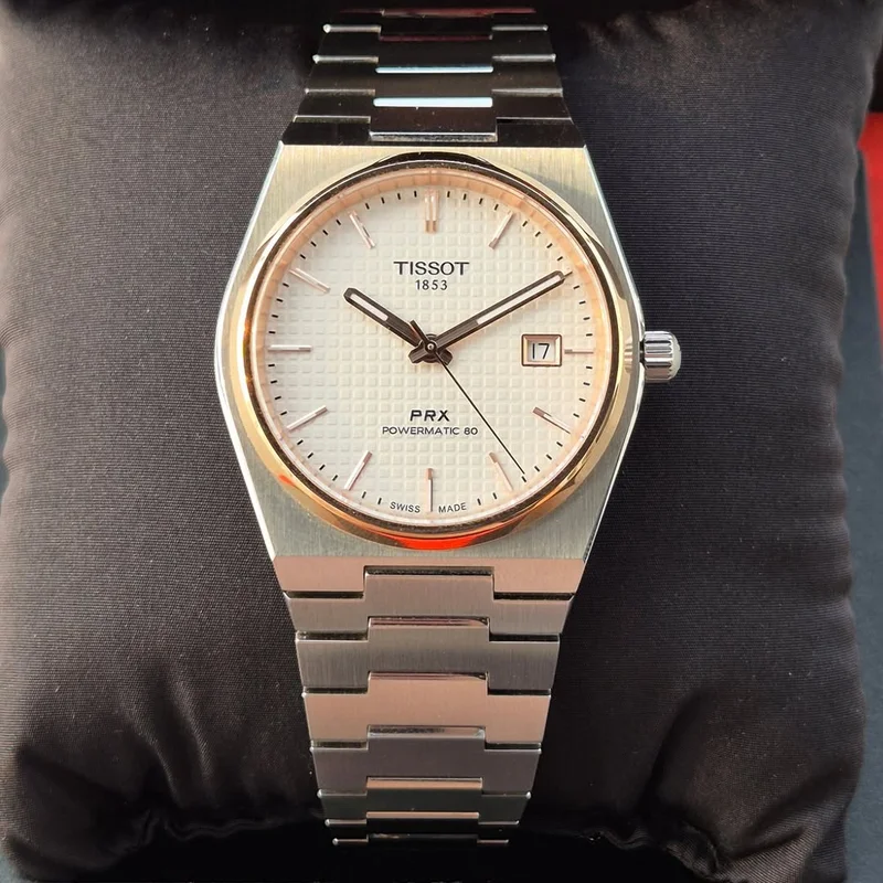 PRX Powermatic 80 Stainless Steel / Rose Gold PVD / Silver