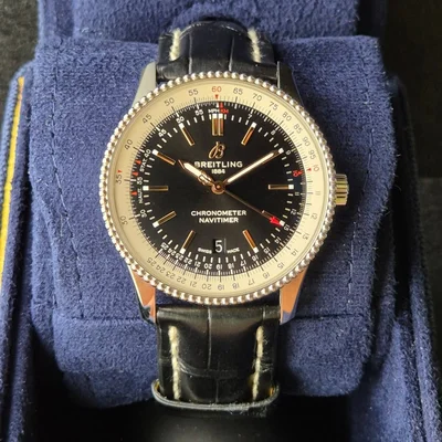 Navitimer Automatic 41 Automatic Stainless Steel / Black / Croco / Folding