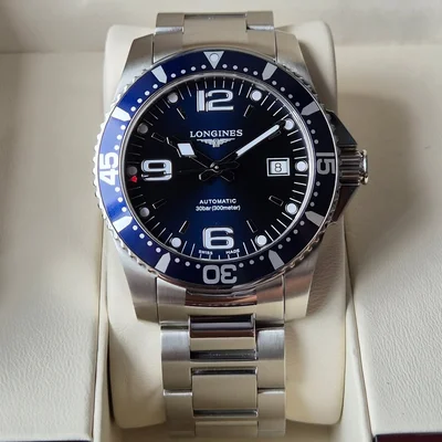 HydroConquest 41 Automatic Stainless Steel / Blue / Bracelet