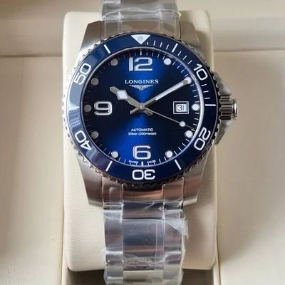 HydroConquest 41 Automatic Stainless Steel / Ceramic / Blue / Bracelet