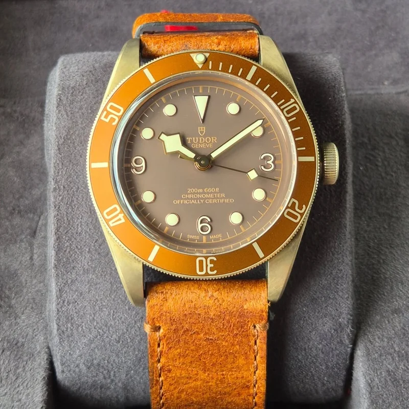 Heritage Black Bay Bronze / Brown / Leather