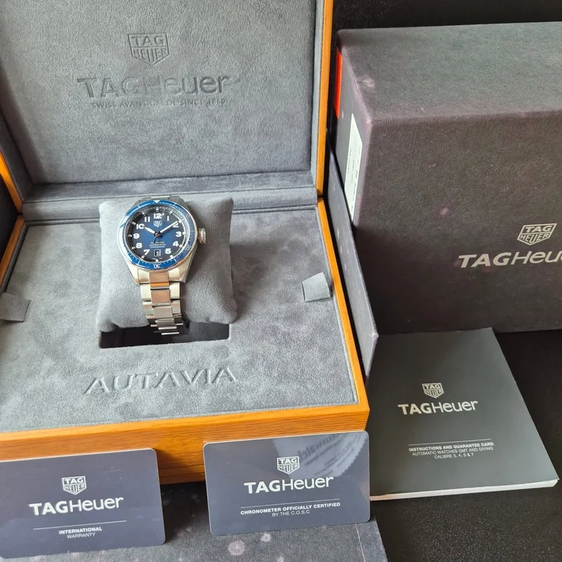 Thumb Autavia Calibre 5 Stainless Steel / Blue / Bracelet