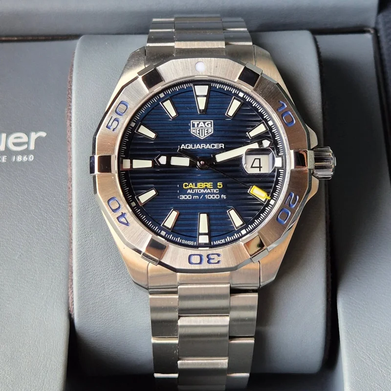 Aquaracer 300M Calibre 5 Automatic 41 Stainless Steel / Blue / Bracelet