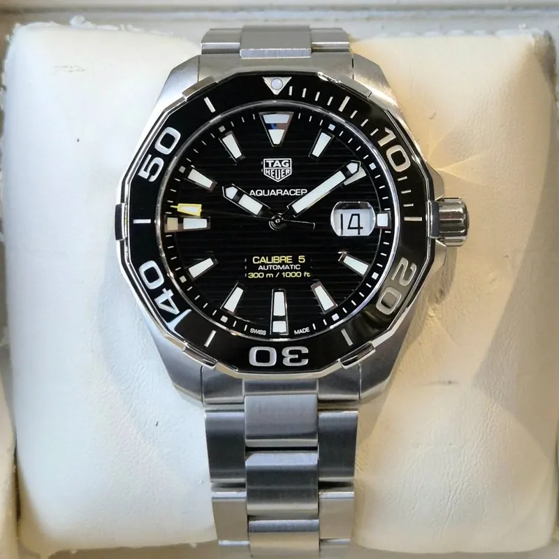 Aquaracer 300M Calibre 5 41 Stainless Steel / Black / Steel