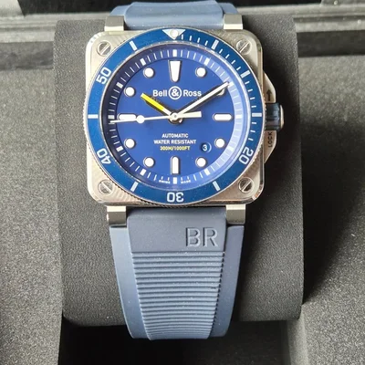 BR 03-92 Diver Stainless Steel / Blue