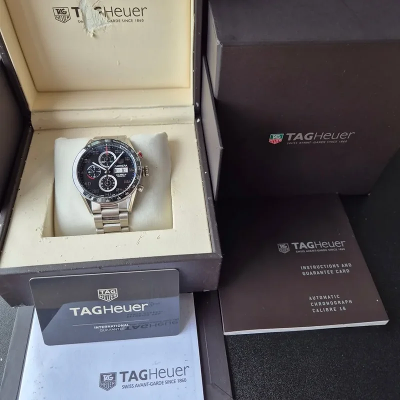 Thumb Carrera Calibre 16 Day Date 43 Stainless Steel / Black / Bracelet