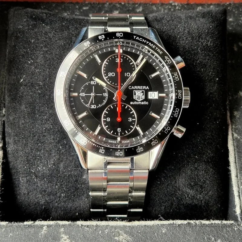 Carrera Calibre 16 41 Stainless Steel / Black / Bracelet